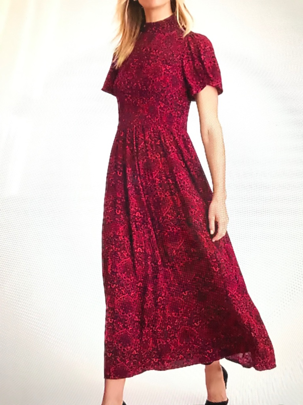 J. JILL Tapestry Medallion Smocked Bodice Maxi Dress Women’s Size XL NWT